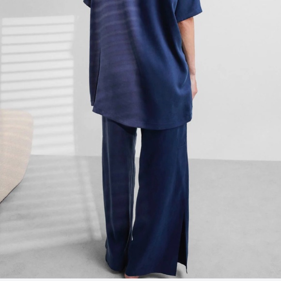 LUNYA NWOT Washable Silk PANTS ONLY in Deep Blue Size XS - Picture 2 of 6